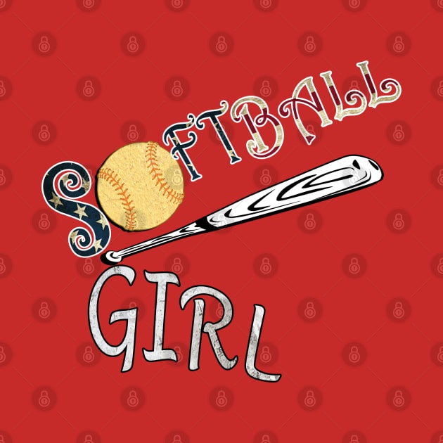 Softball Girl Shirt for Girls & Women Gifts by tamdevo1