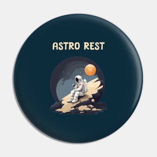 Astronaut resting in space Pin