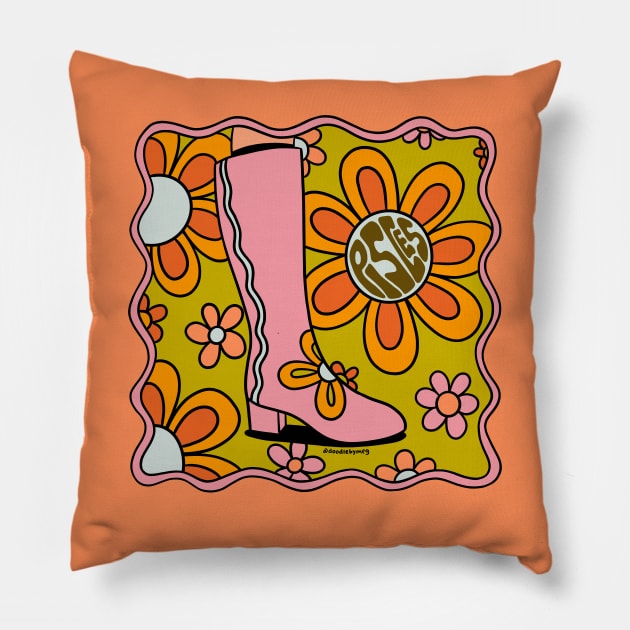 Pisces Groovy Boot Pillow by Doodle by Meg