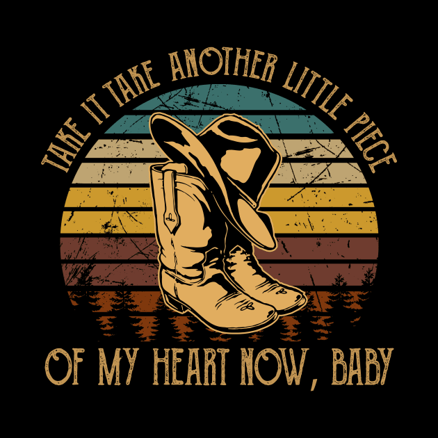 Take It Take Another Little Piece Of My Heart Now, Baby Cowboy Boot Hat Vintage by Maja Wronska