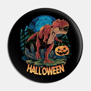 Halloween Dinosaur Pumpkin Pin
