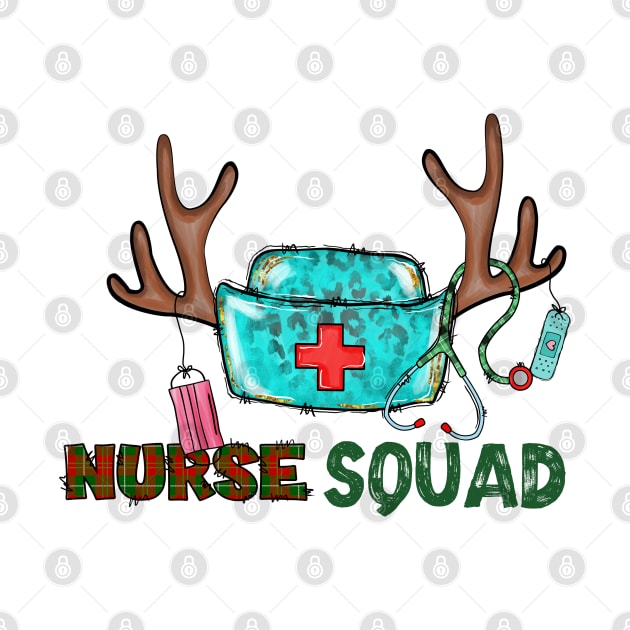 funny Reindeer nurse squad christmas gift by NIKA13