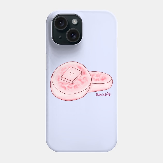 Crumpets in PINK Phone Case by Snacks At 3