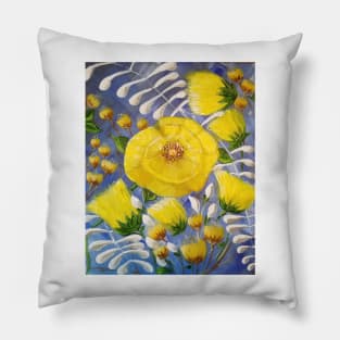 Yellow Bloom, Modern Yellow Flowers, Abstract Floral Prints, Country Cottage, Floral Tote, Floral Bedding, Floral Bath, Floral Decor Pillow