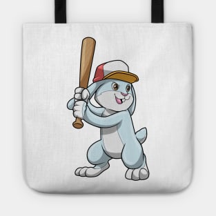 Rabbit at Baseball with Baseball bat Tote