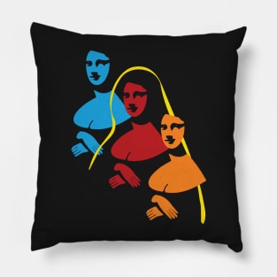 Pop Minimalist Mona Lisa Pillow