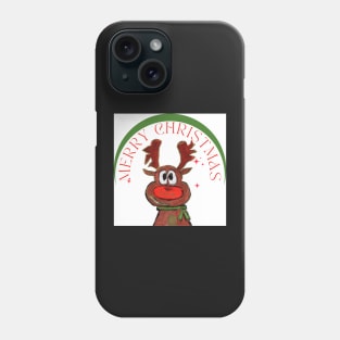 Merry deer red christmas Phone Case