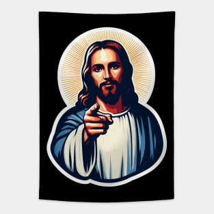 I SAW THAT Jesus MeMe Tapestry