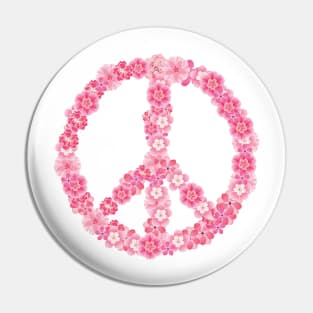 Peace flowers Pin