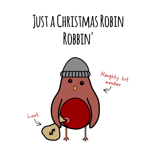 'Just A Christmas Robin Robbin'' by bluevolcanoshop@gmail.com