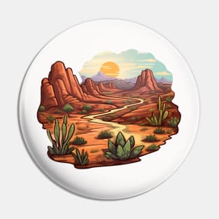 Southwest Desert Scene Pin