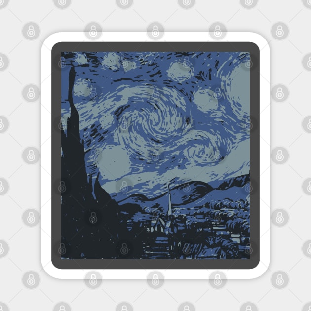 Abstract Starry Night Magnet by |NAME|