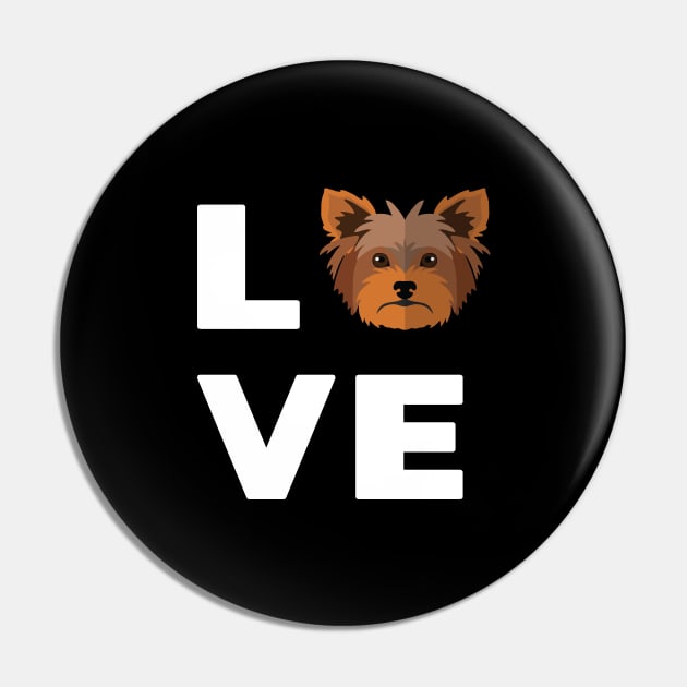 Yorkie love Dog gift Pin by ARBEEN Art