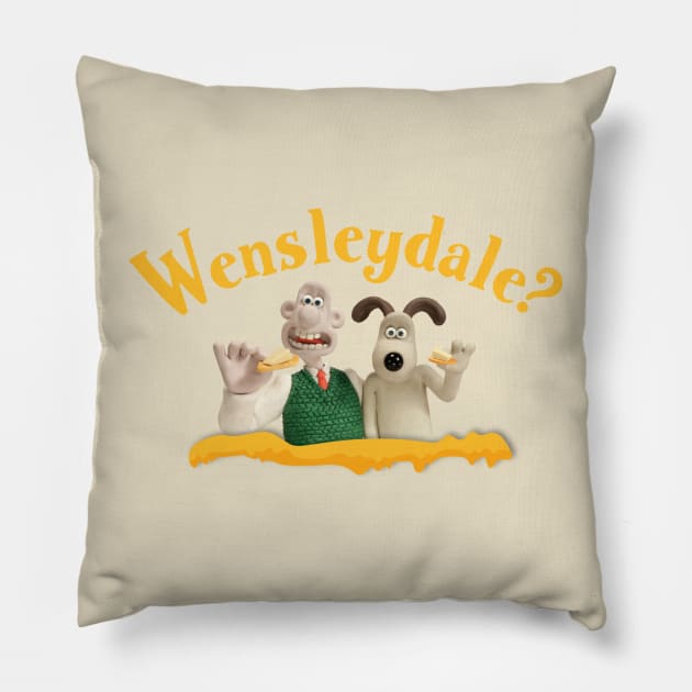 Wensleydale? Wallace and Gromit Pillow by abbygator