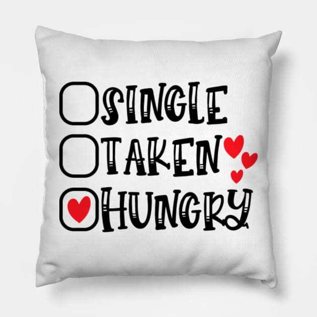 funny single valentines day quotes Pillow by Kidsey