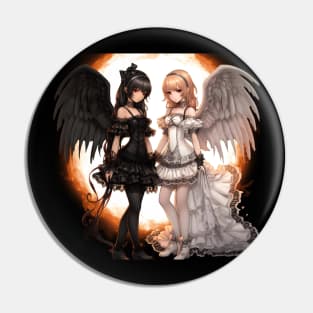 Halloween angel and devil Pin