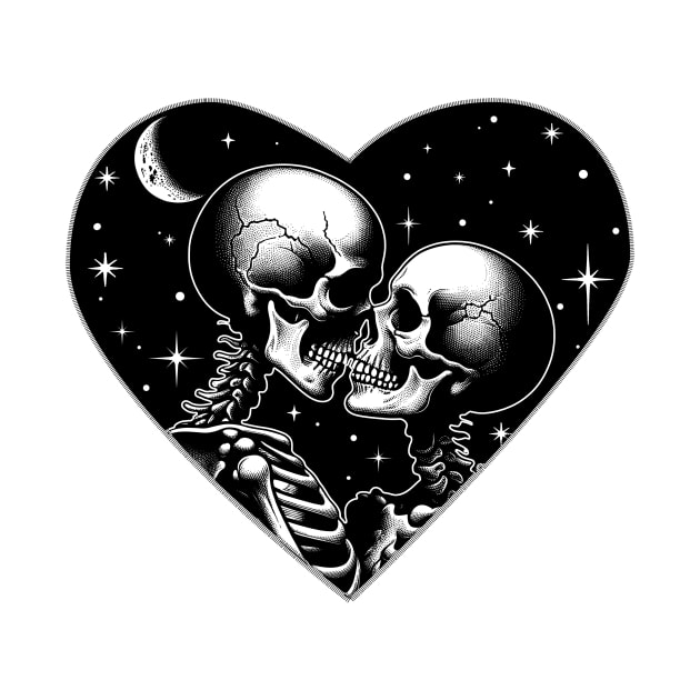 The Lovers Skeleton Lovers Valentine's Day by Hsieh Claretta Art