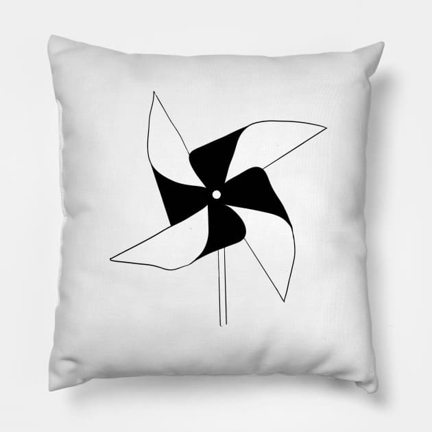 Windmill Pillow by Ykartwork