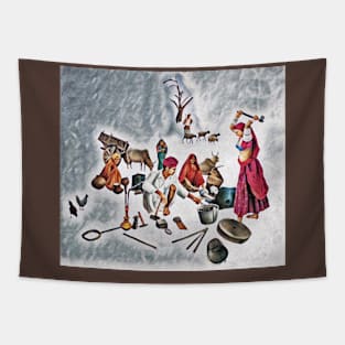 Traditional village Tapestry