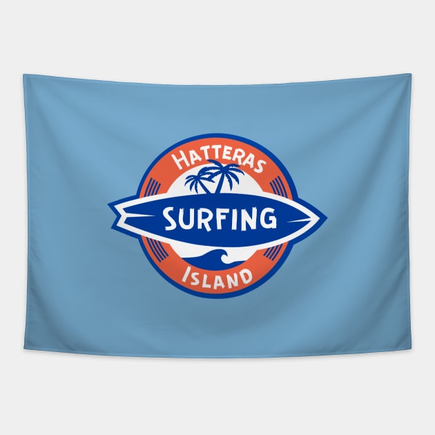 HATTERAS ISLAND SURFING Tapestry by Trent Tides