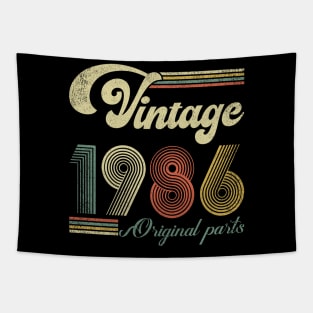 Retro Vintage 1986 38th Birthday Gift Men Women 38 Years Old Tapestry