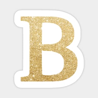 The Letter B Gold Metallic Design Magnet