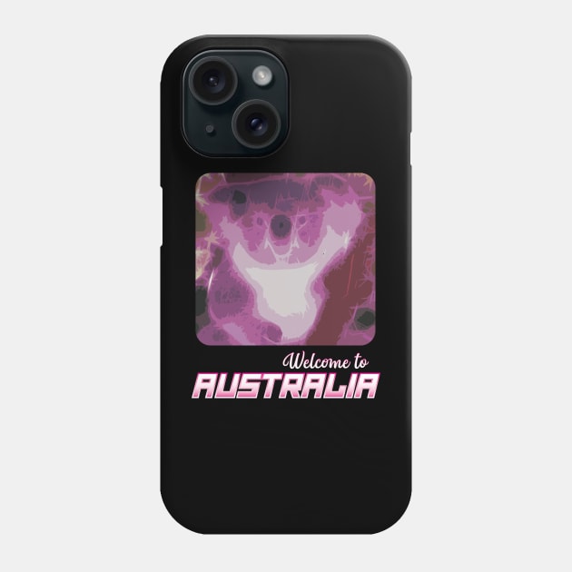 Welcome To Australia Koala Retro Style Phone Case by totalcare