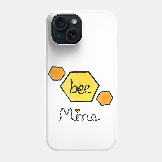 Bee Mine Phone Case by Watercoloristic