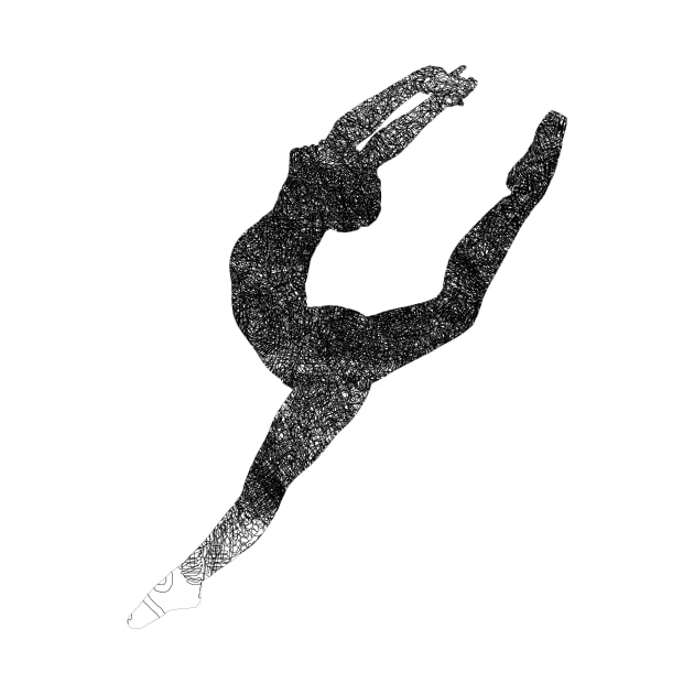 Black Ballerina SilhouetteTap Dancer Pose by joyjeff