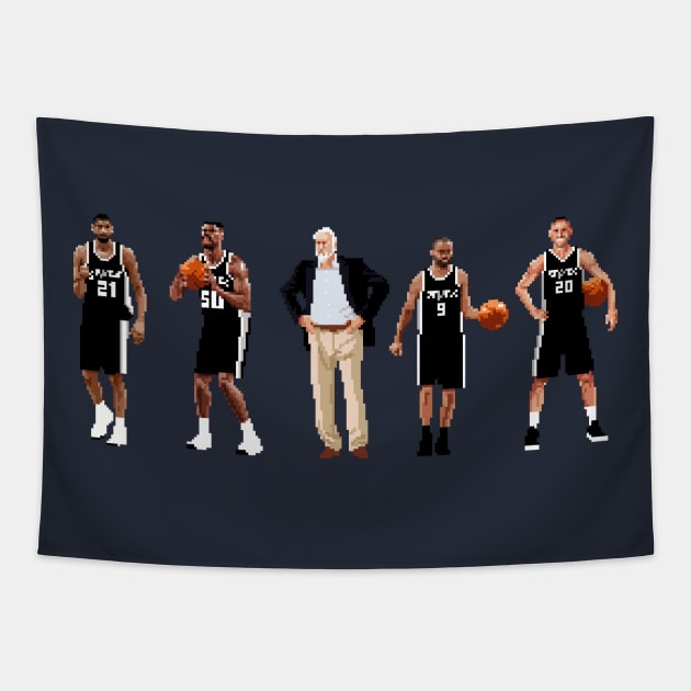 San Antonio Legends Tapestry by qiangdade