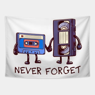 Never Forget VHS Cassette Tapestry