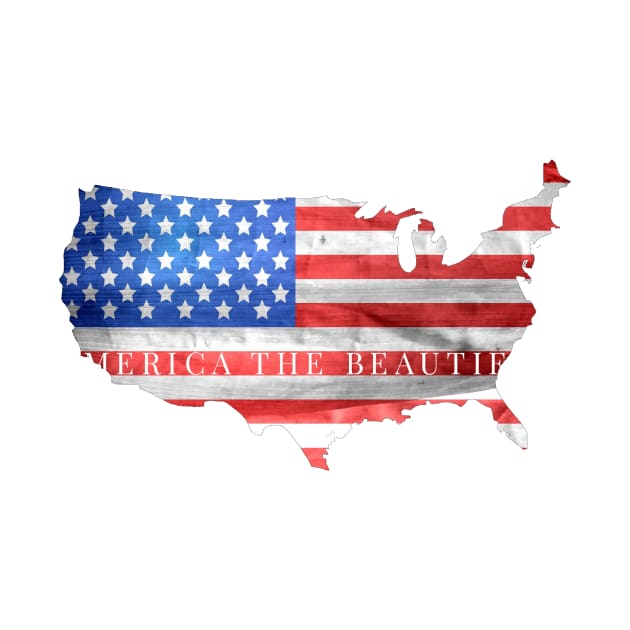 America the Beautiful Distressed Flag by 2CreativeNomads