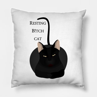 Resting B* Cat Pillow