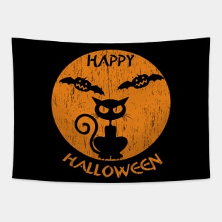 Happy Halloween Cat Tapestry