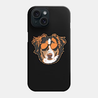 Miniature American Shepherd Orange Neon Vibes Phone Case