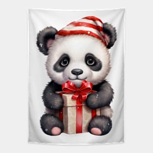 Christmas Panda Bear Tapestry