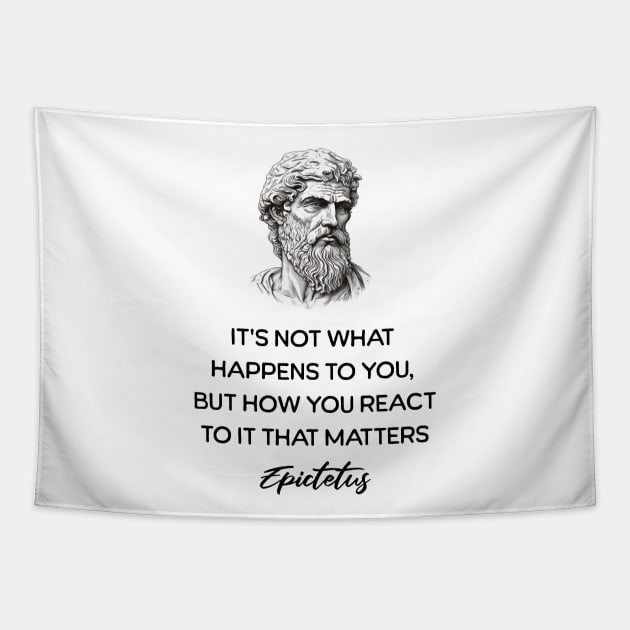 Epictetus Quote Tapestry by Stoic King