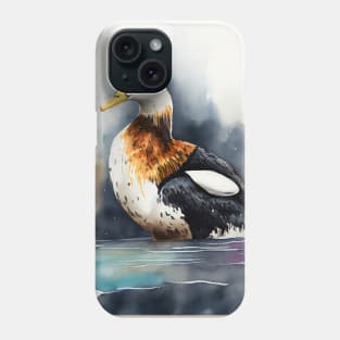 Arctic King Eider - Watercolor Paint Phone Case