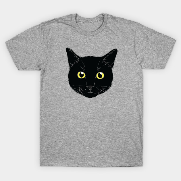 Black Cat Face Yellow Eyes Black Cat Face T Shirt Teepublic