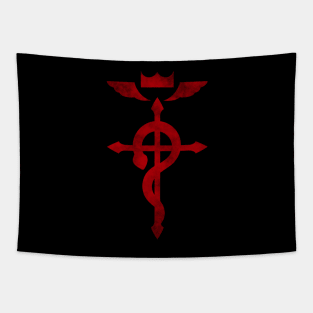 Fullmetal Alchemist logo red Tapestry