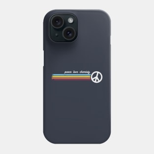 Retro Stripes Peace Love Chemistry Phone Case