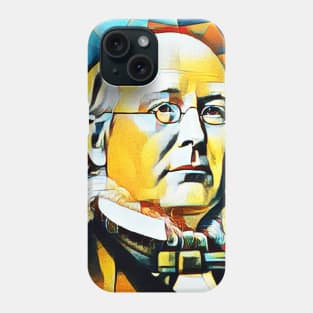 Horace Greeley Abstract Portrait | Horace Greeley Abstract Artwork 15 Phone Case