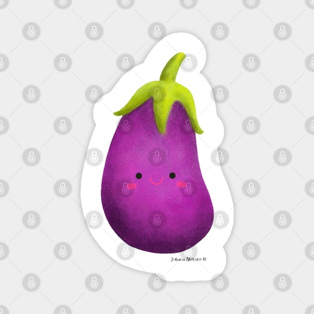 Eggplant Magnet by julianamotzko