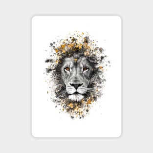 Lion with orange eyes Magnet