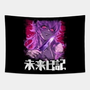 Yuno Gasai Madness Unleashed Tapestry