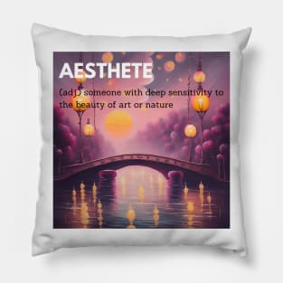 aesthete sensitivity beauty nature definition sticker Pillow