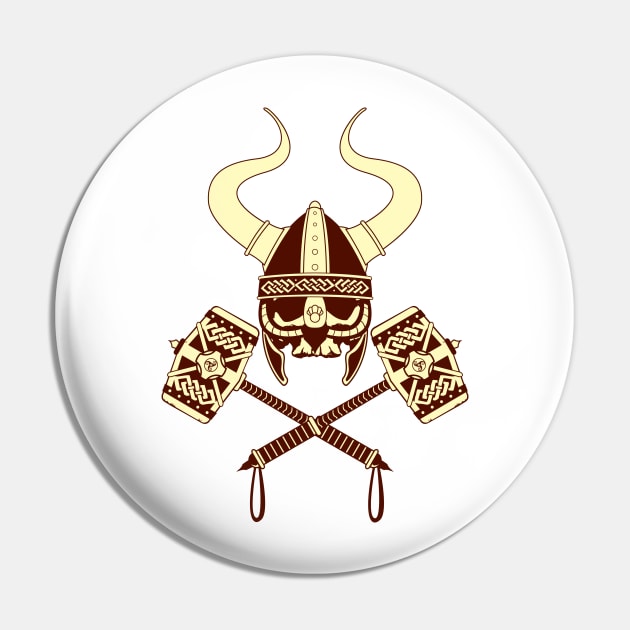 Viking skull v2 Pin by mangulica