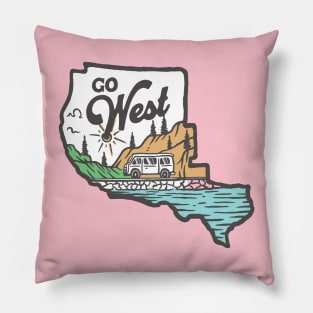 Go West Van Life Pillow