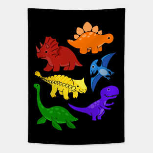 Rainbow Dinosaurs Tapestry