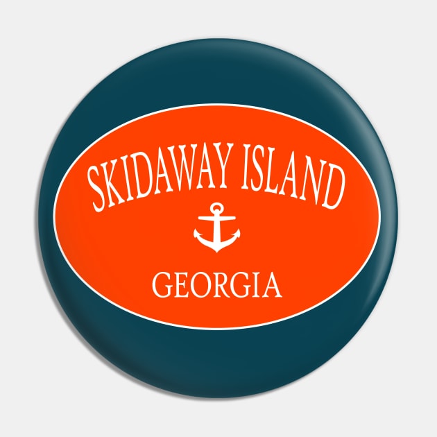 Skidaway Island Georgia Sea Islands Anchor Orange Pin by TGKelly